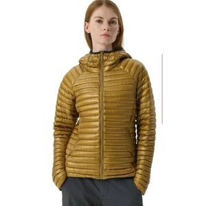 Fitouch Aurora Lite Down Puffer Jacket Hooded Womens *L-XL Obsidian 700+FP NWT